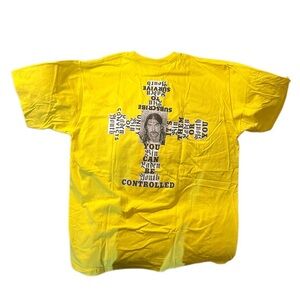 NWT Supreme Dash Snow Yellow Graphic T-Shirt